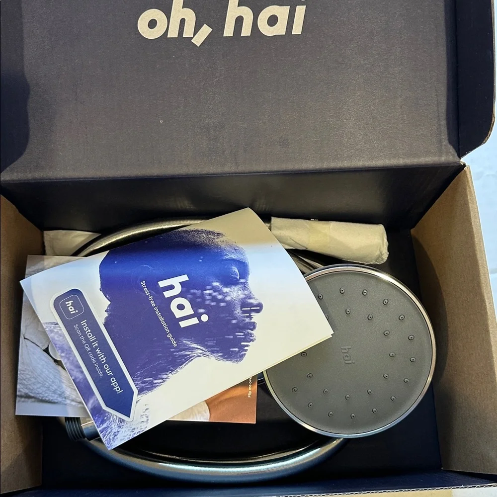 HAI smart spa shower system showerhead charcoal open box